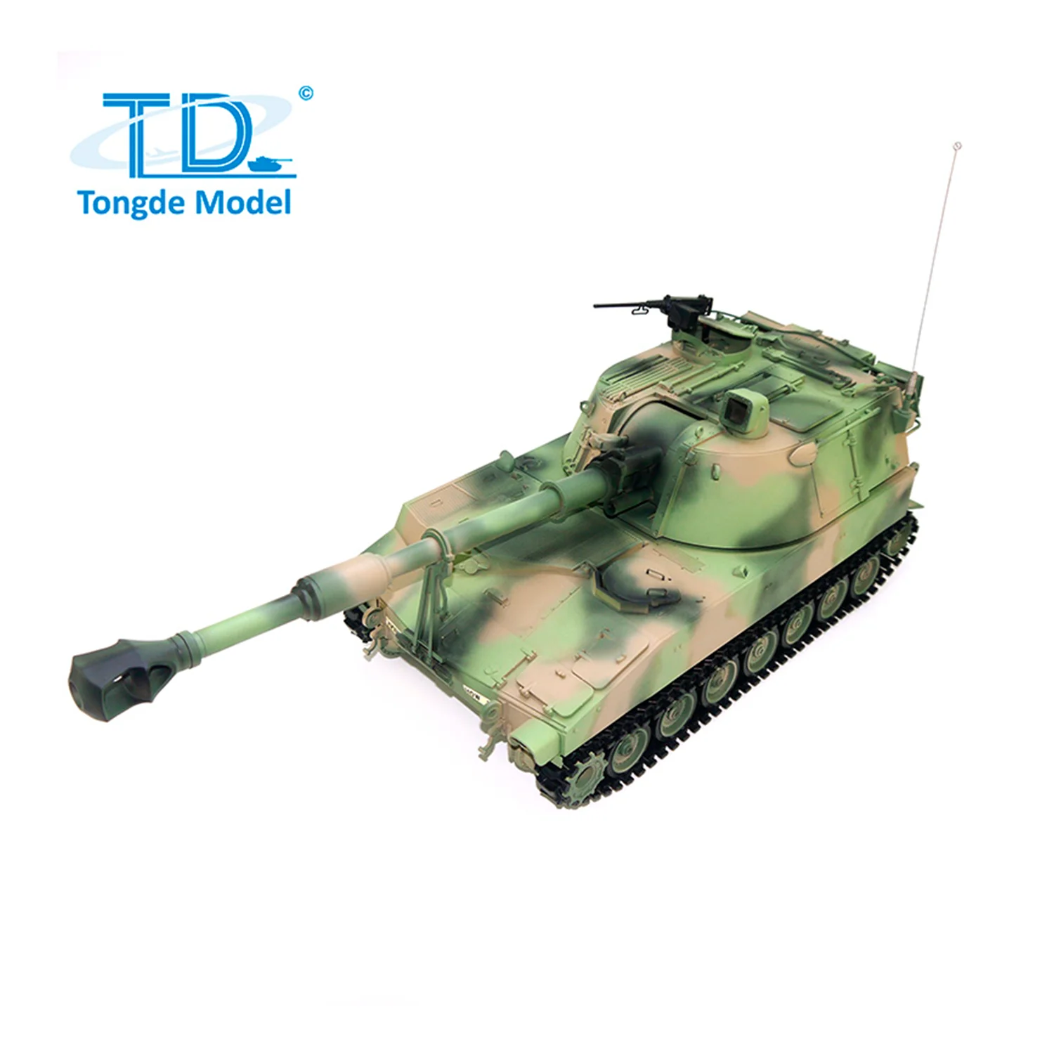 1/16 Tongde M109A2 RC Tank RTR Self-propelled Panzer Infrared BB Sound Light Metal Wheels Ready to Run Controlled Vehicle Toys 5