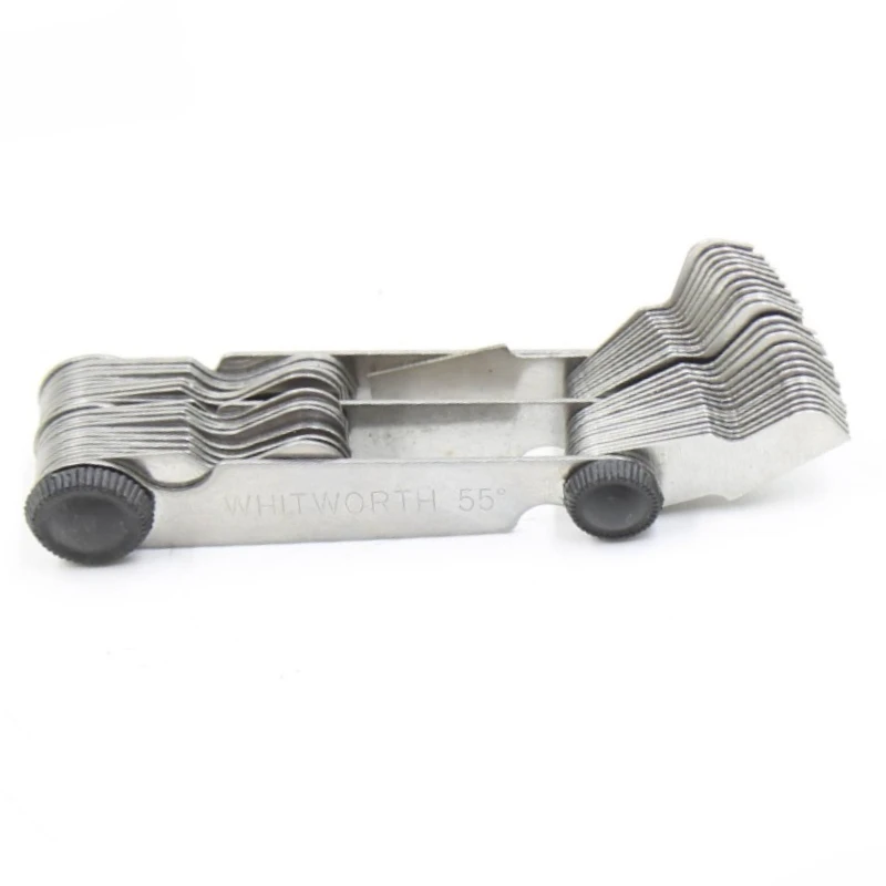 Stainless Steel Pitch Scale High Precision Measuring Tool Metric 60 and Imperial 55degree Thread Gauge Samples One Pcs 52 Blades