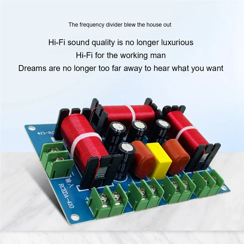 200W Speaker Crossover Double Treble+Midrange+Bass 4 Way Speaker Audio Frequency Divider Home Theater Divider