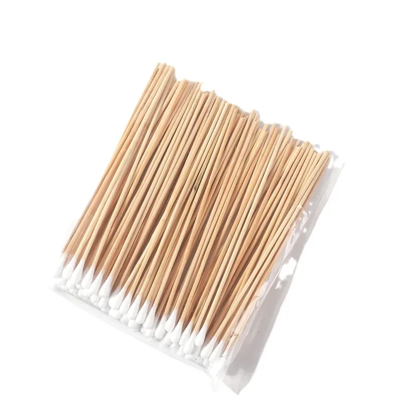 Pet Ear Cleaning Cotton Swabs 15cm Dog Cat Ear Cleaner Drops Liquid Cleaning Sticks 50 Pieces Pet Grooming Supplies