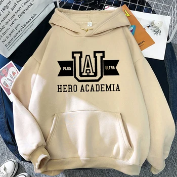My Hero Academia UA Logo Anime Hoodies Simple Men Plus Size Streetwear Casual Warm Kangaroo Pocket Drawstring Sweatshirt 4