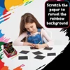 100/5 Piece DIY Rainbow Magic Sticky Notes Set Kids Black Scratch Art Craft Kits Pad Drawing Template Painting Toys 2