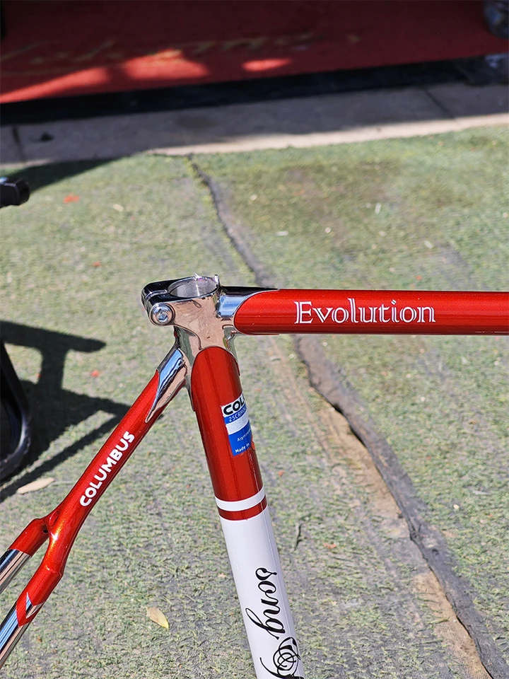 Lenzbach Metall Fahrrad Dekoration - 22 Cm Rotes Oldtimer Rad Mit Bilderrahmen