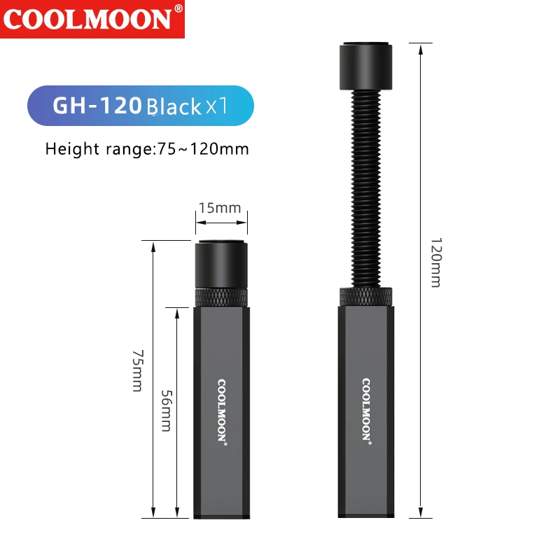 Adjustable Aluminum GPU Support Bracket with Telescopic Rotary Screw