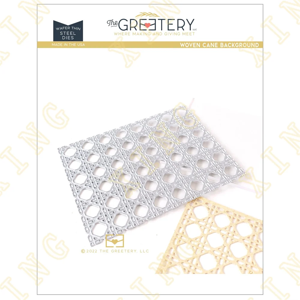 

Cutting Dies Craft Embossing Make Paper Greeting Card Making Template DIY Handmade 2023 New Arrival Woven Cane Background