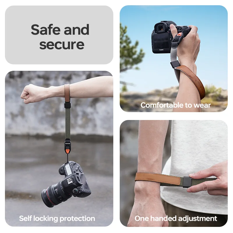 Manbily Magnetic Quick Release Camera Wrist Strap - Hand Strap For DSLR & Mirrorless Cameras
