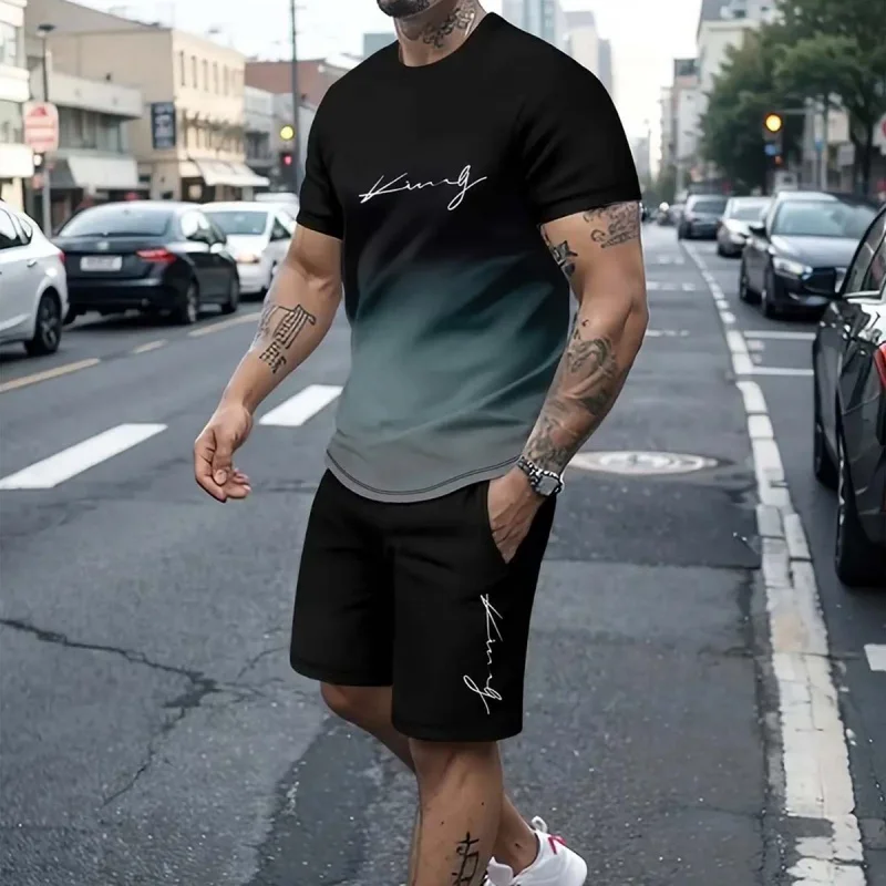 Summer Fashion Men's Casual Beach Pants Polyester Quick Drying Breathable Fitness Jogging Training Shorts Men's Sports Shorts