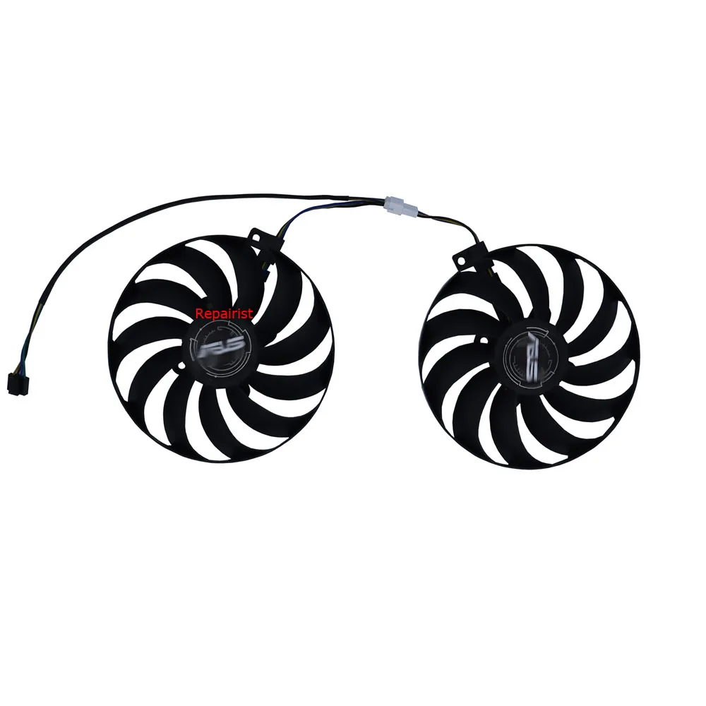 Coolerventilador de Placa de Vídeo Gráficas para Asus rx 5600 xt 5600xt Dual Evo oc para Asus Rx5700xt rx 5700 xt Dual Evo Ocsubstituir Fdc10u12s9-c Pld10010s12hh Unidades Conjuntot129215su4pinvga