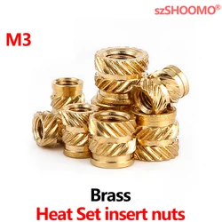 100PCS Brass Knurled Heat Set Insert Nuts - M3 x D5.0 x L4.8