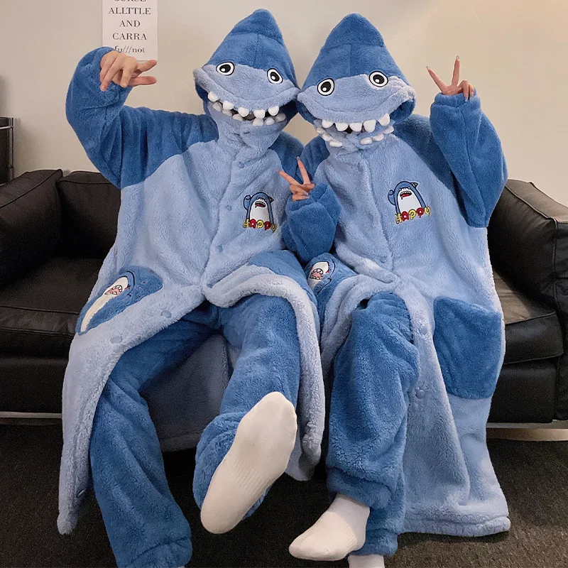 Pijamas de pareja de Panda de dibujos animados para hombres y