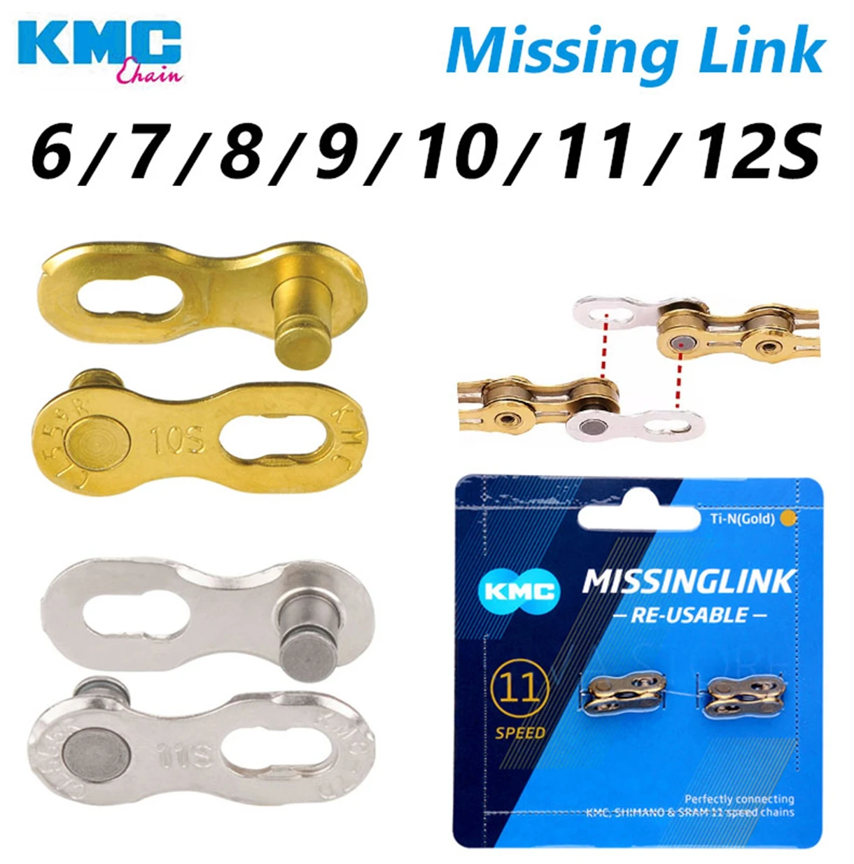 Pairs KMC Chain Quick Link 12 11 10 Speed MTB Chain