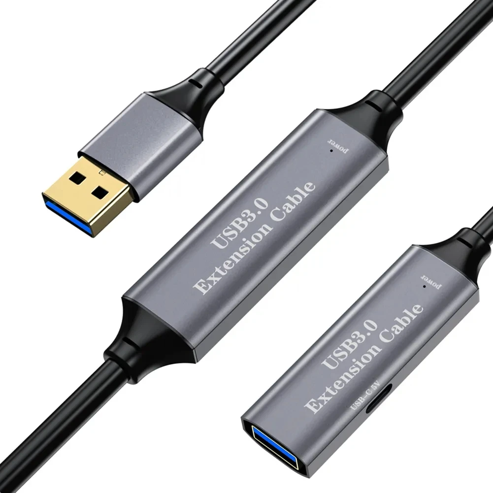 USB 3.0 액티브 연장 코드, A 타입 수 to A 타입 암 USB 리피터, 신호 인핸서, 오큘러스 리프트, 퀘스트 링크 등에 적합