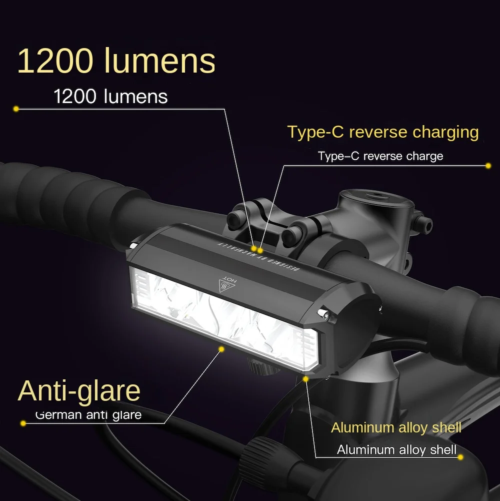 9002600LM20008000mAhBikeLightBicycleFlashlightUSBRechargeable