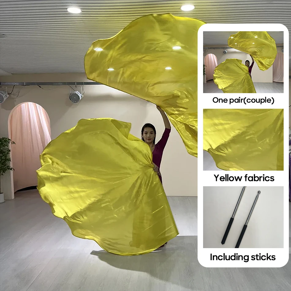 Christian Dance Flags 190 × 140 Dance Props Accessories Dance Banners Church Performance Multi-colored Options With Sticks