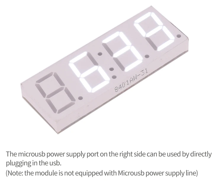 Description Picture 4 of itemClock module Automatic time synchronization of WIFI network  service 0.8 inch LED Digital tube luminous luminous  USB 5V