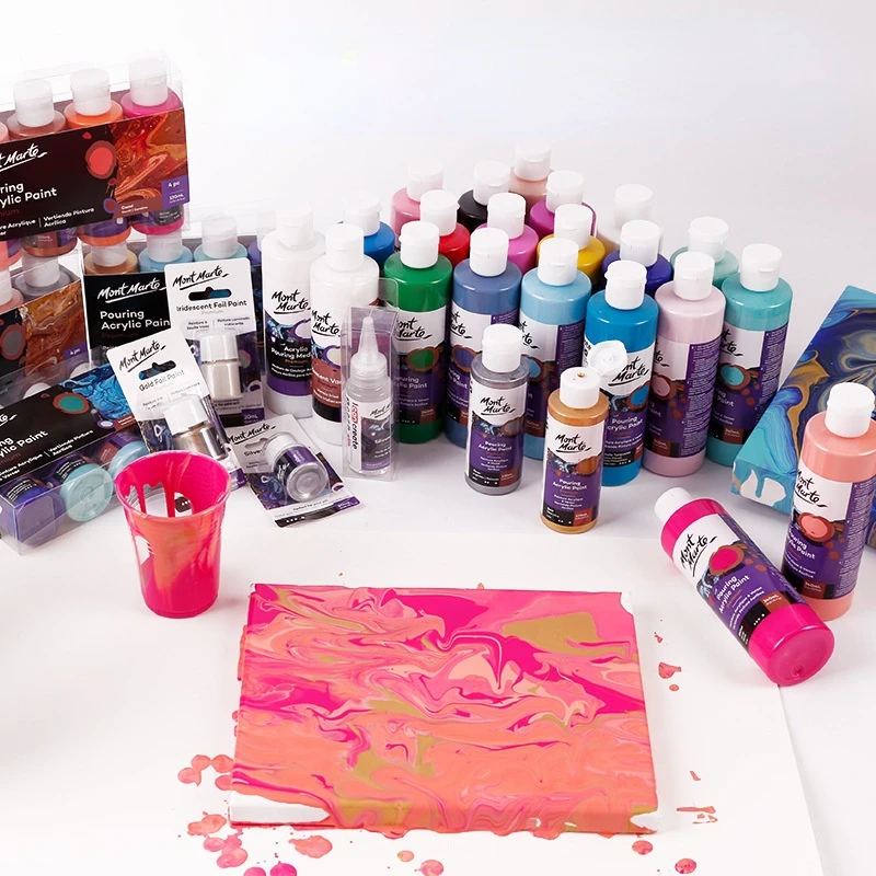 Montmartre Pigment Acrylic Paint 60ml Set Fluid Marbling Paint