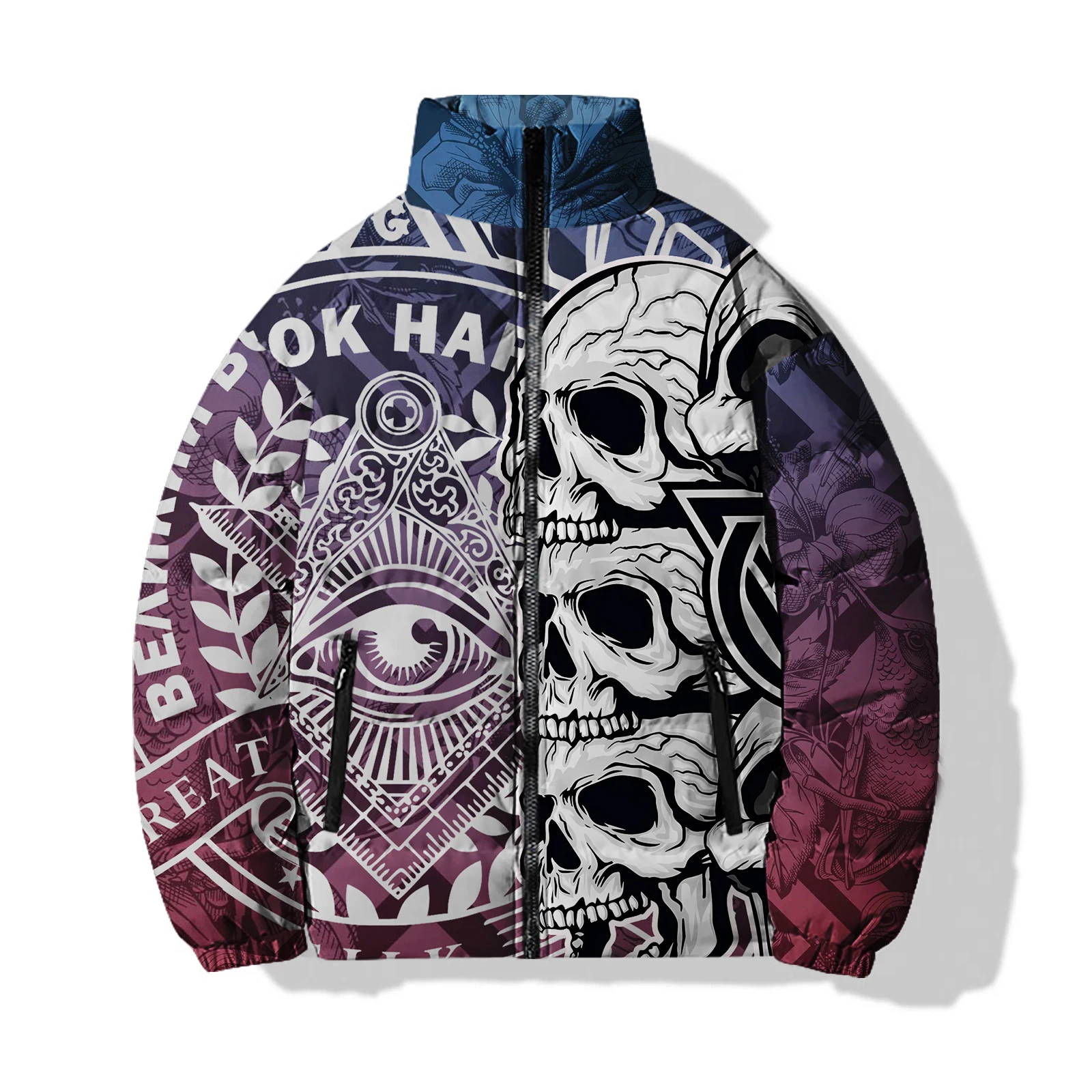thumbnail image 1 of Esqueleto Nuevo en Abrigos de Plumas Chaquetas de Plumas con Estampado 3D y Acolchado de Calavera para Hombre 2024 Abrigo Masculino Moderno Abrigo Cálido para Hombre para el Frío en Invierno, 1 of 4