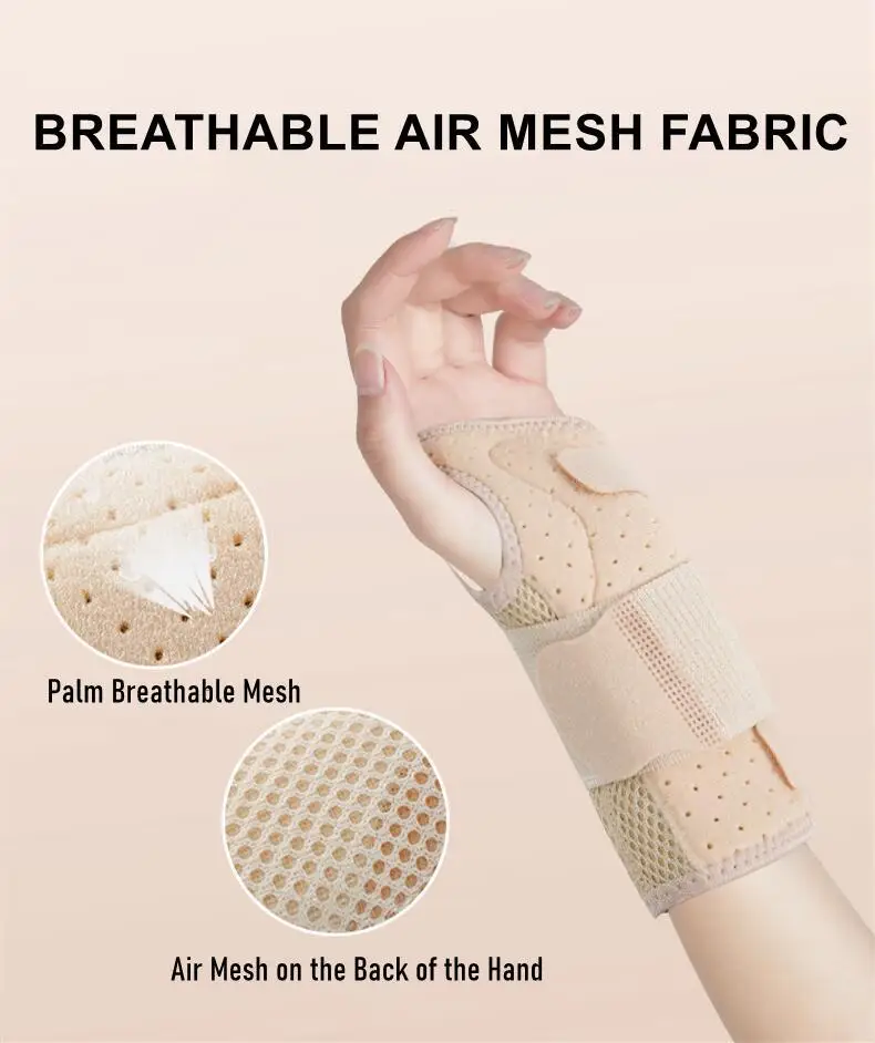 Attelle Poignet LTG Pro Maille Respirante - Support Réglable Foulure/tunnel Carpien