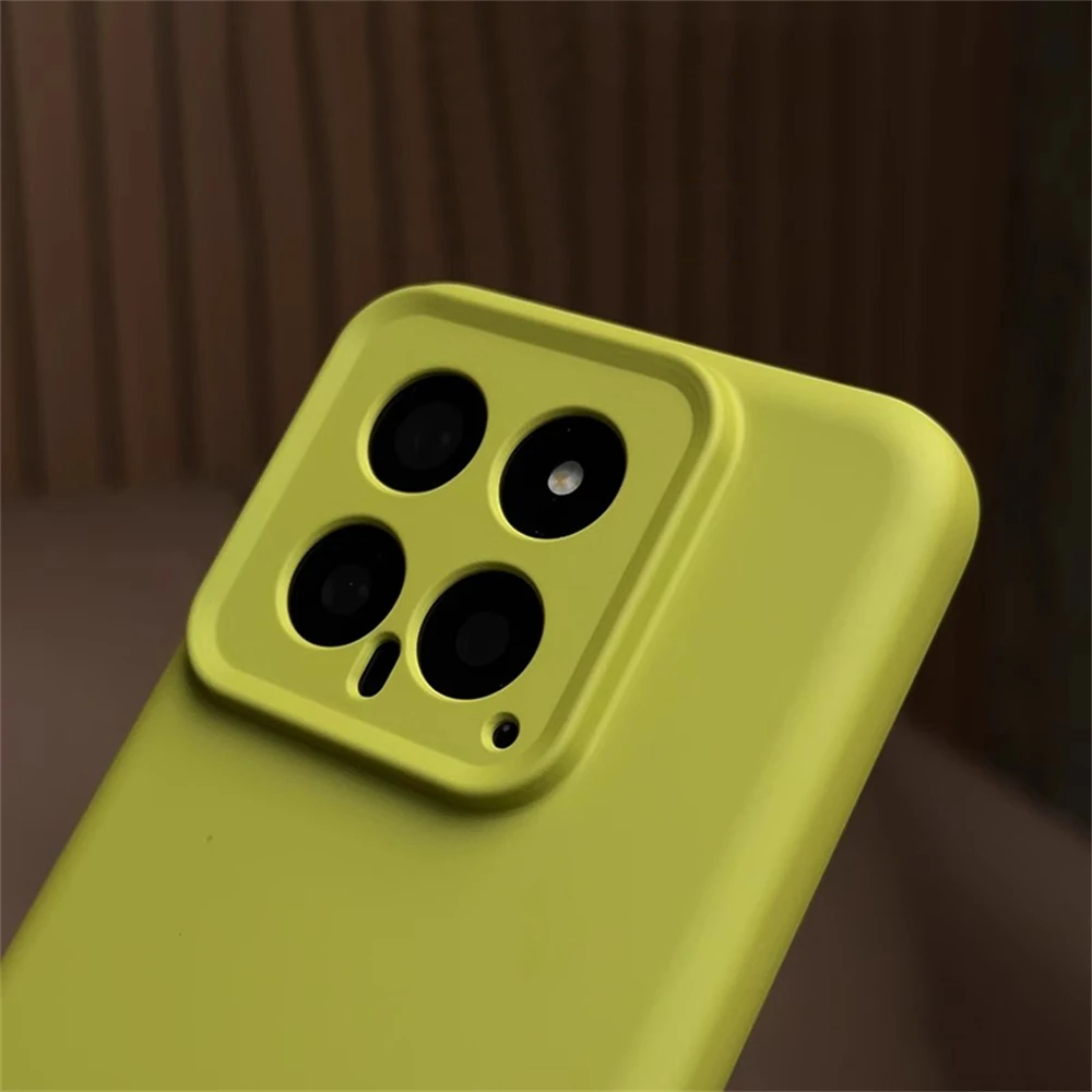 Luxury Soft Liquid Silicone Shockproof Bumper Case with Full Lens Protection - Solid Color