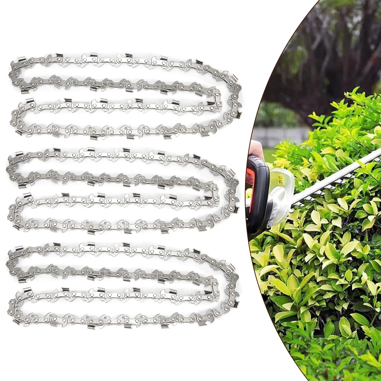 3x 14inch/35cm Chainsaw Saw Chain 1.3MM 3/8 0.050" 52 Fits For 135 235 236 Replacement Garden Power Tool Parts//