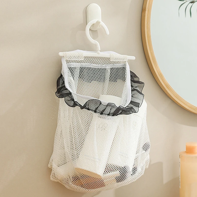 Laundry Bag Breathable Mesh Hanging Bag Clothes Pin Holder With Hook Washable Clothespin Peg Storage Undergarment Laundry Storage Bags Clothes Washing Bag