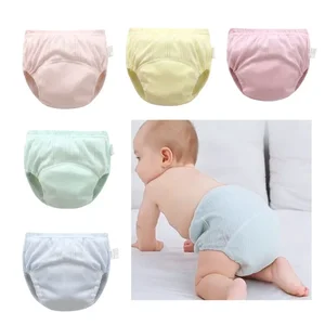 3PC Cotton Training Pants Summer Baby Shorts Washable Boy Girls Cloth Diapers Reusable Nappies Infant Panties