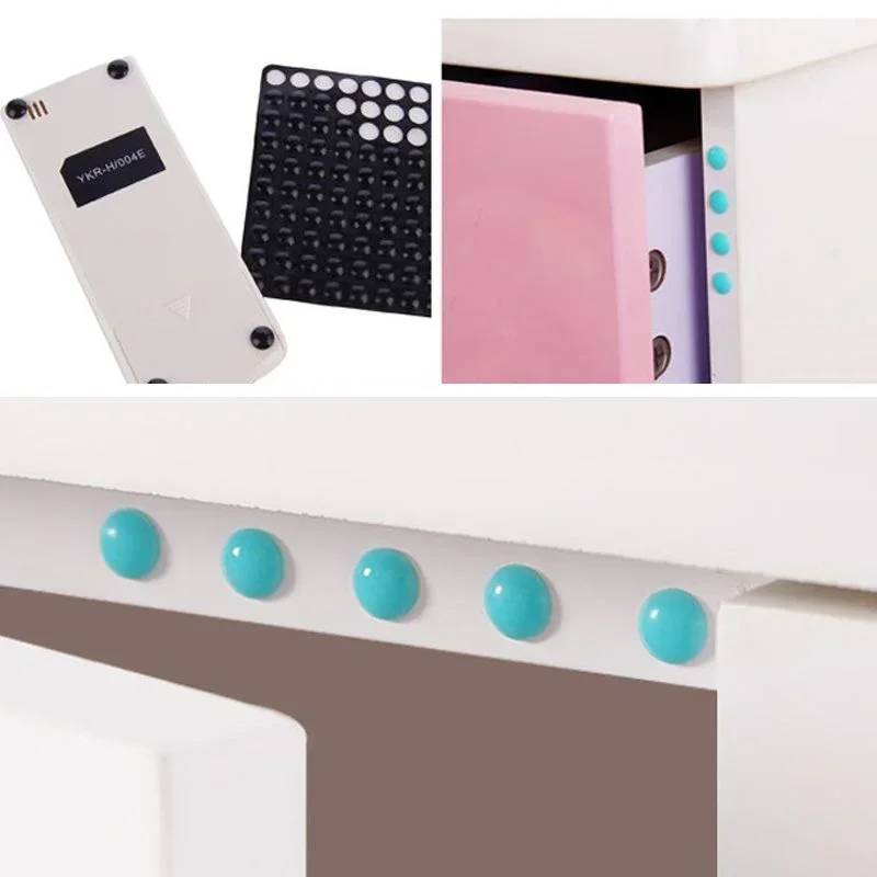 100pcs/sheet Multi-function Silicone Damper er Self Adhesive Cabinet Furniture Protective Pad