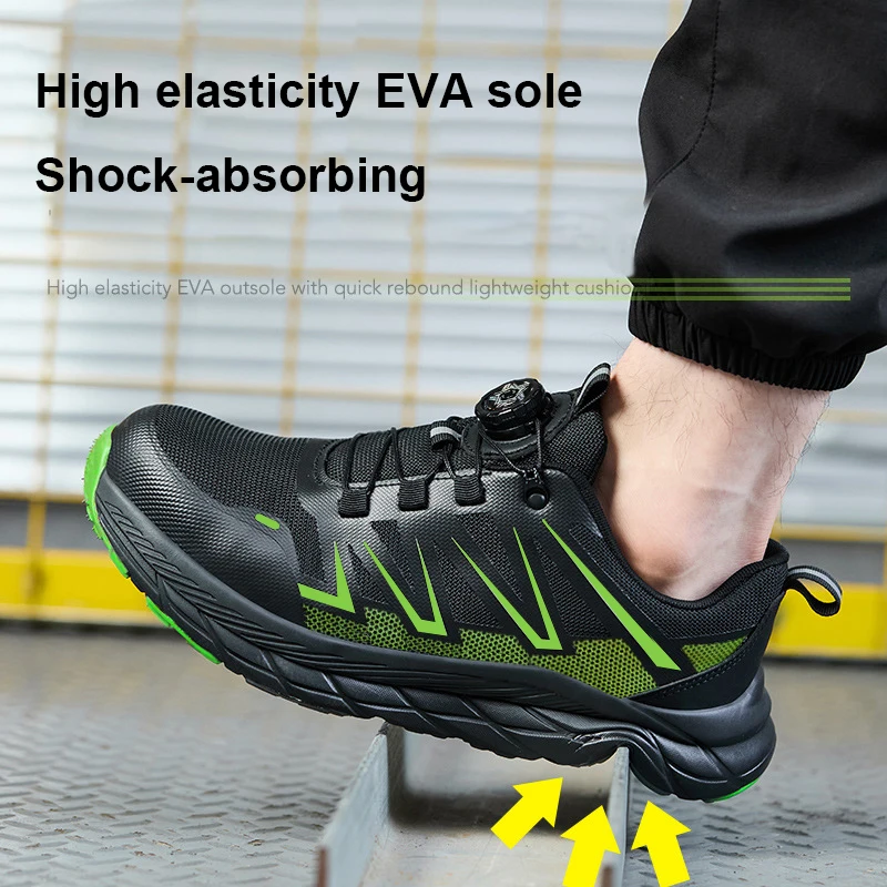 Men's Steel Toe Indestructible Safety Sneakers - Anti-Smash, Anti-Puncture Tactical Work Boots