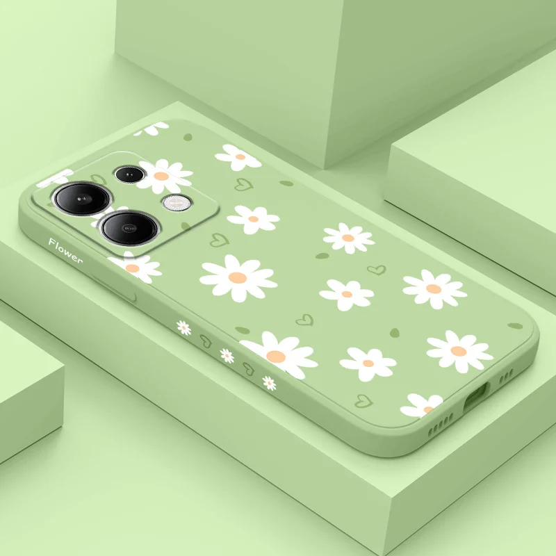 Elegant Tender Daisy Liquid Silicone Phone Case