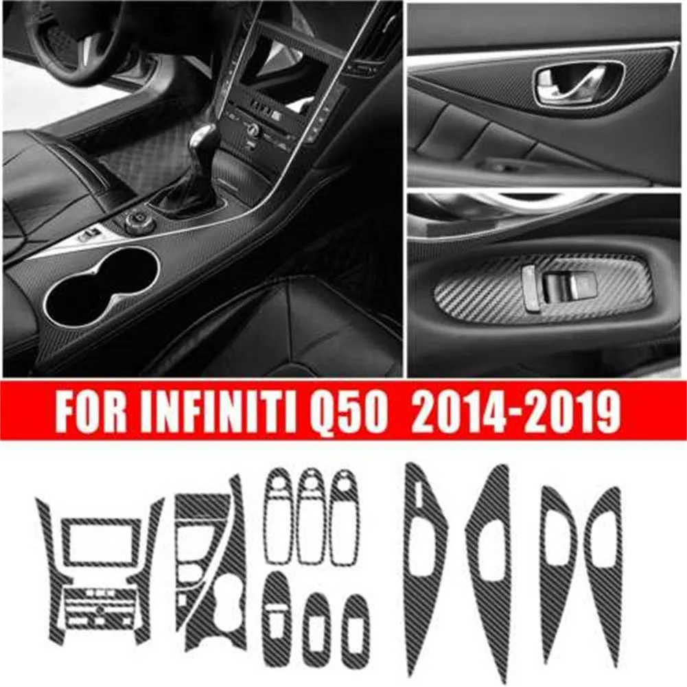 

18 шт./комплект, наклейки для салона автомобиля Infiniti Q50 2014-2019
