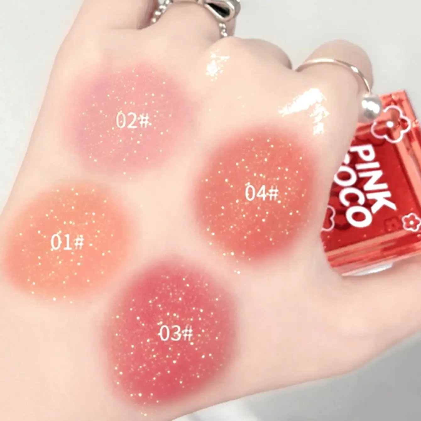 PINKCOCO fine shimmer soft mist tipsy blush single color natural fine shimmer eye shadow blush one plate for multiple uses 6