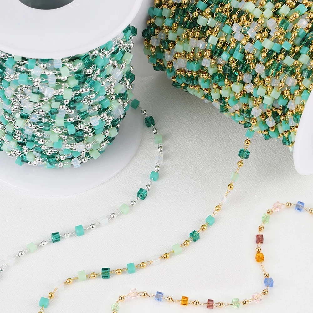 Bohemian KC Gold Bead Chain for DIY Jewelry Crafting - 1 Meter