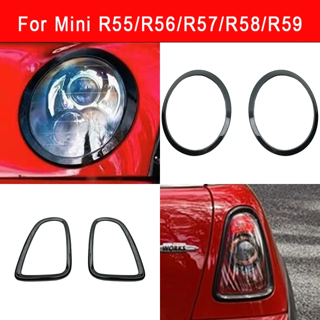 Exquisite Gloss Black Auto Scheinwerfer Rücklicht Rückleuchten Rahmen Ringe  Abdeckung Aufkleber Für Bmw Mini Cooper Sd Jcw R55 R56 R57 R58 R59