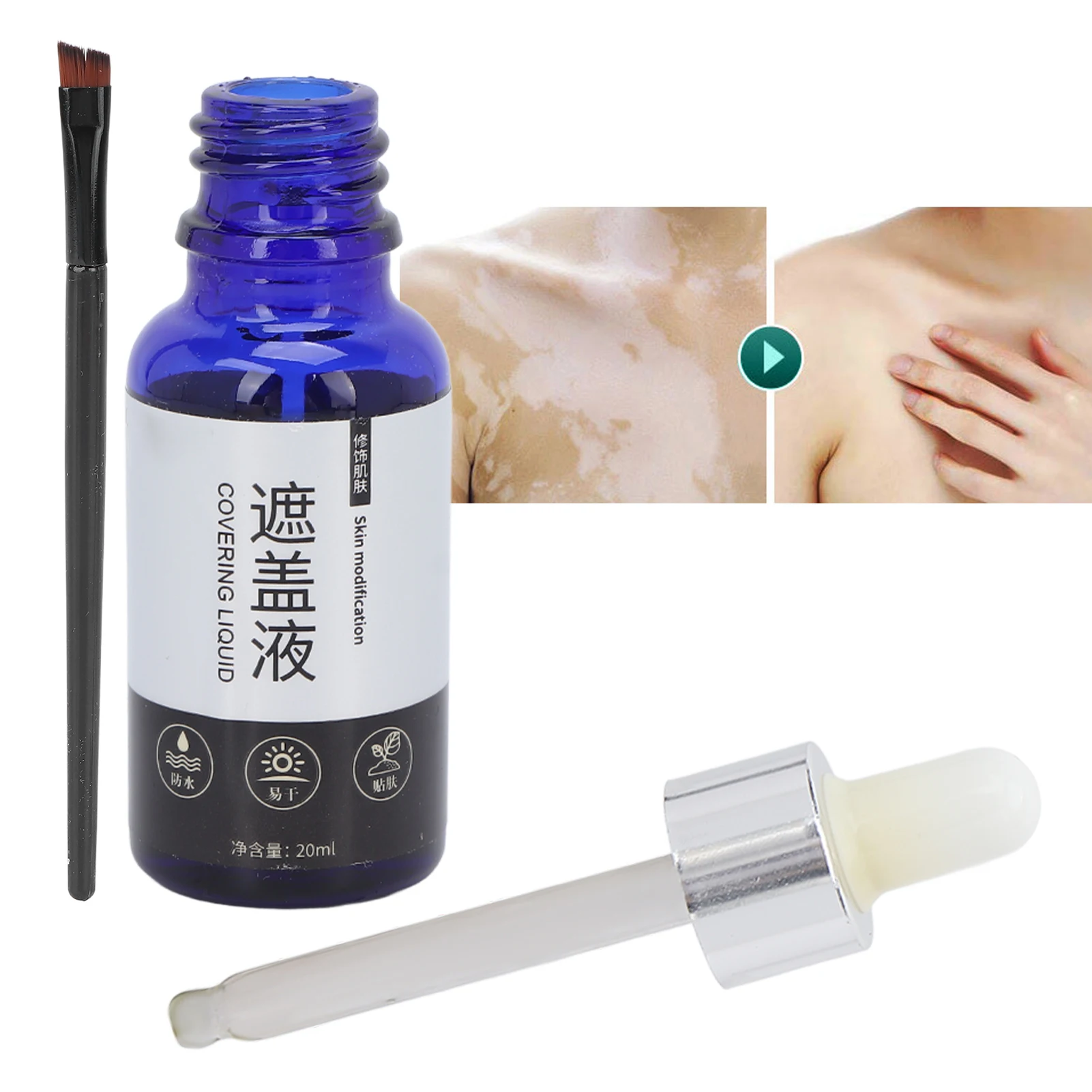 Waterproof Vitiligo Cover Liquid 20ml Makeup Concealer Cosmetics For Face Body liquid concealer makeup concealer waterproof concealer face concealer