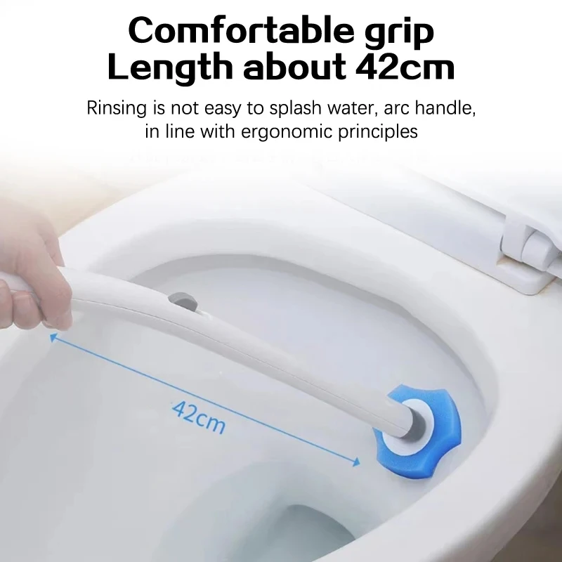 Disposable Toilet Brush Set with Scented Cleaning Fluid Replacement Head for Home Hotel Bathroom Cleaning toilet brush set