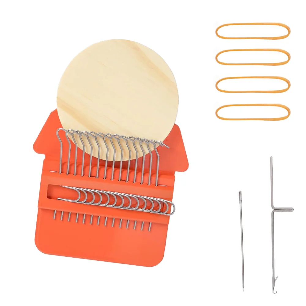 Mini Wooden Loom Darning Knitting Machine Small Weaving Frame Darning Machine For Mending Clothes and Jeans DIY Sewing Portable