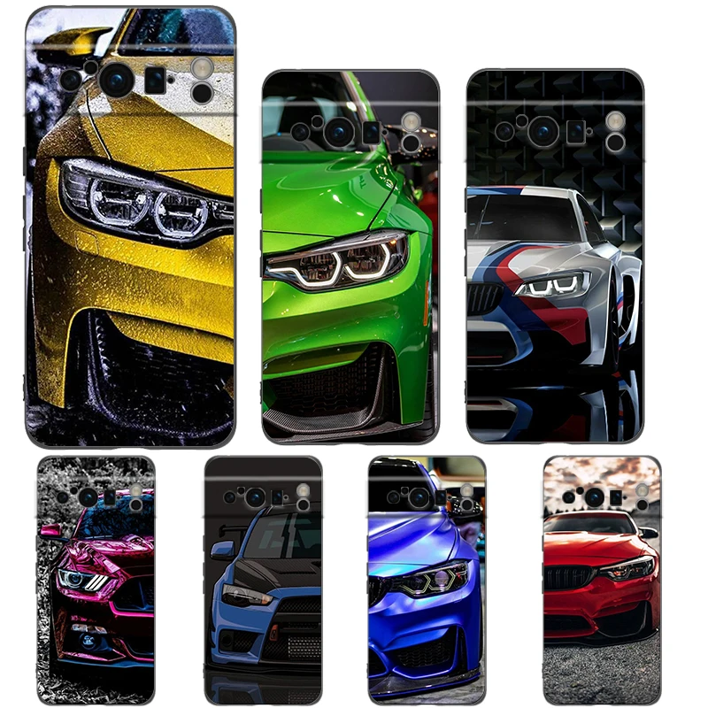 Sport Car Design Black Silicone Shockproof Phone Case