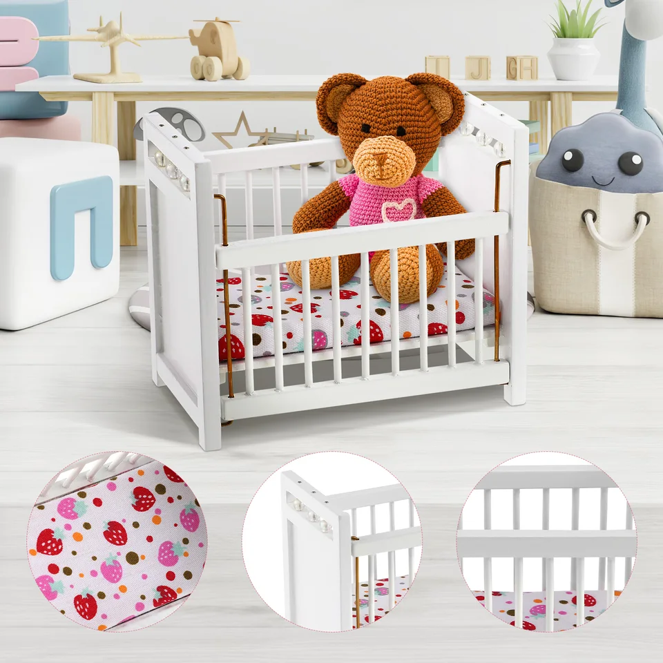 Odoria 1/12 Miniatuur Wieg Poppenhuis Accessoires