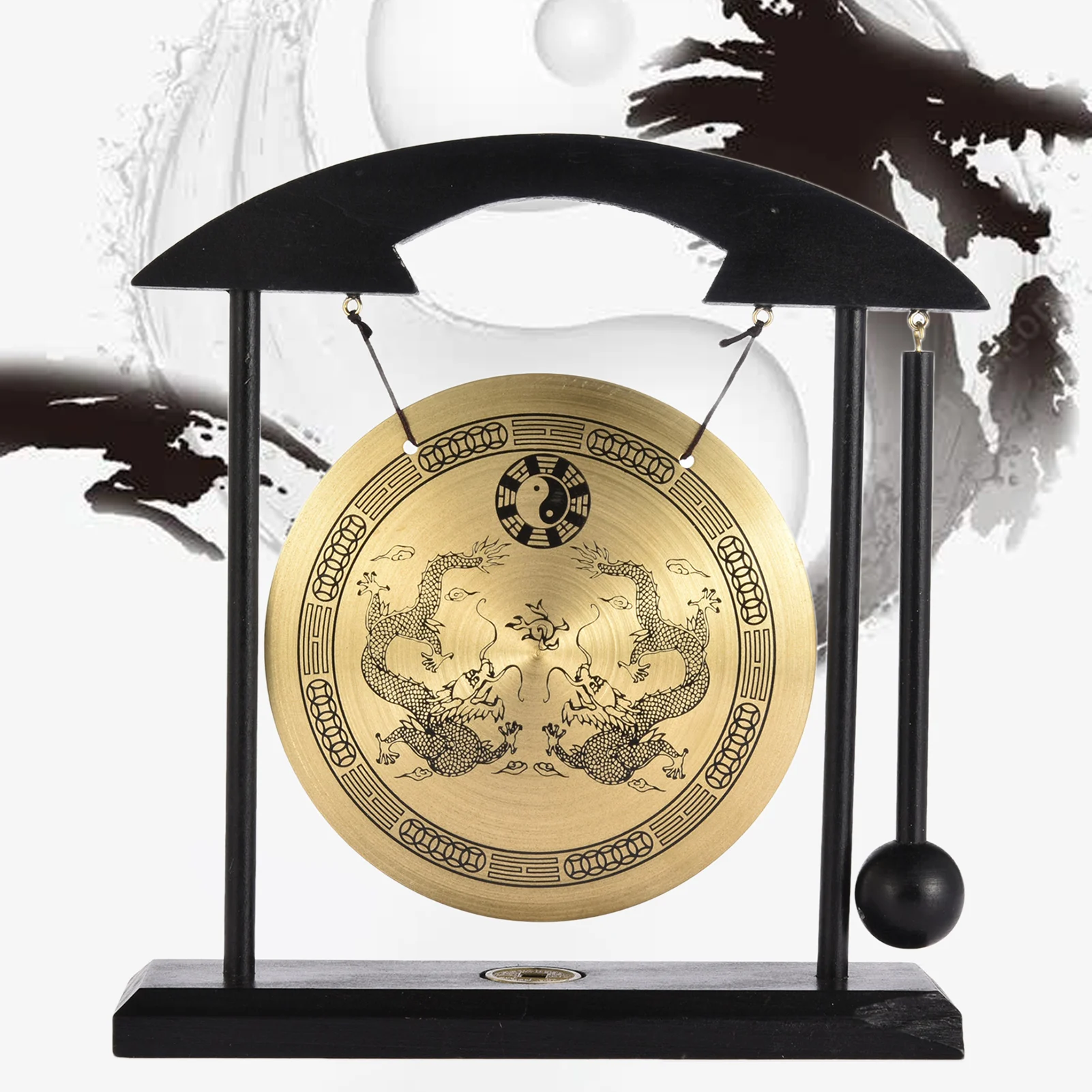 Brass Feng Shui Buddha Decor Desktop Gong Zen Art Zodiac Dragon Gong Fortune Home Decoration Accessories For Living Room Decor