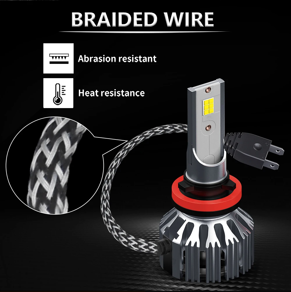 Ultra-Bright LED Car Headlight Bulbs - 6500K Automobile Lighting Kit