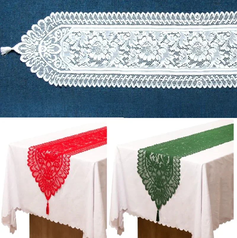 

Christmas tread lace tread flower for Christmas lace tablecloth for home kitchen wedding closure wedding table decoration