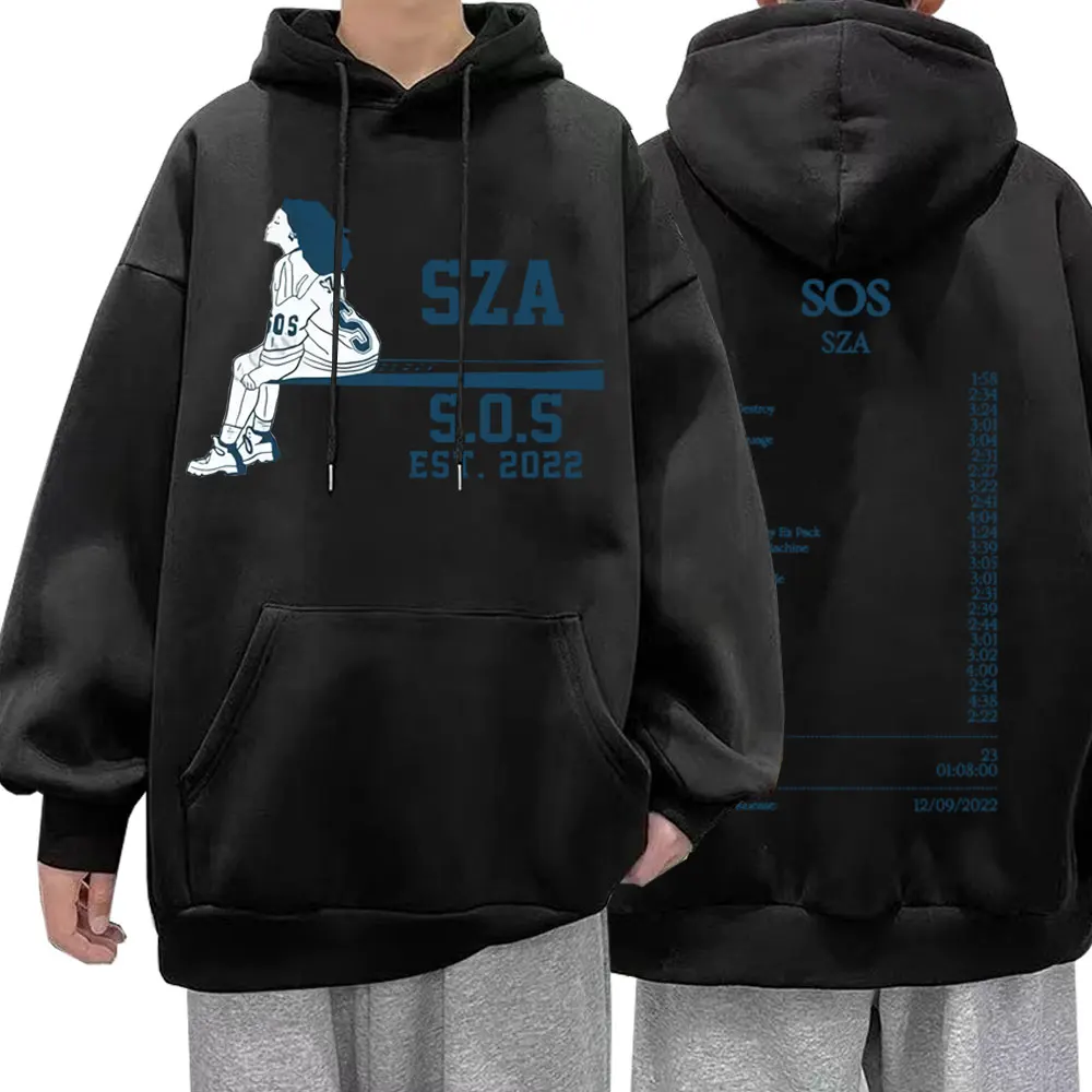 

SZA Good Days Hoodies SOS Music Album Print Oversized Long Sleeve Sweatshirt Teens Vintage Men Women Casual Pullovers Streetwear