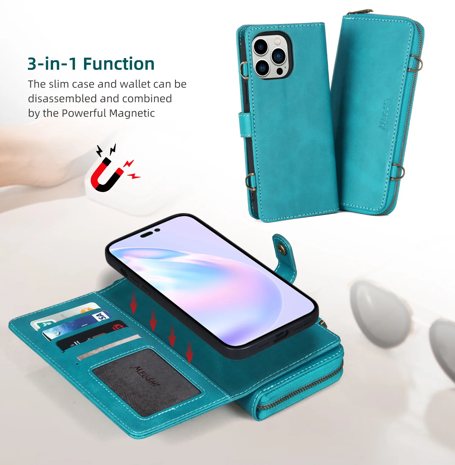 High Grade Luxury Card Slots Wallet Cases For Iphone 15 14 13 12 11 Pro Max Iphone14 Plus Case For Iphone 13 12 Mini Phone Bag