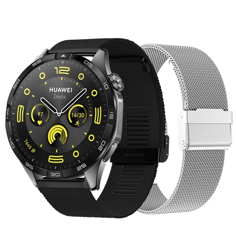 

22mm Watchband for Huawei Watch GT 3 GT2 GT4 46mm Milanese Strap Metal Stainless Steel Wristband for Gt 3Pro /Gt2Pro/Watch3/3Pro