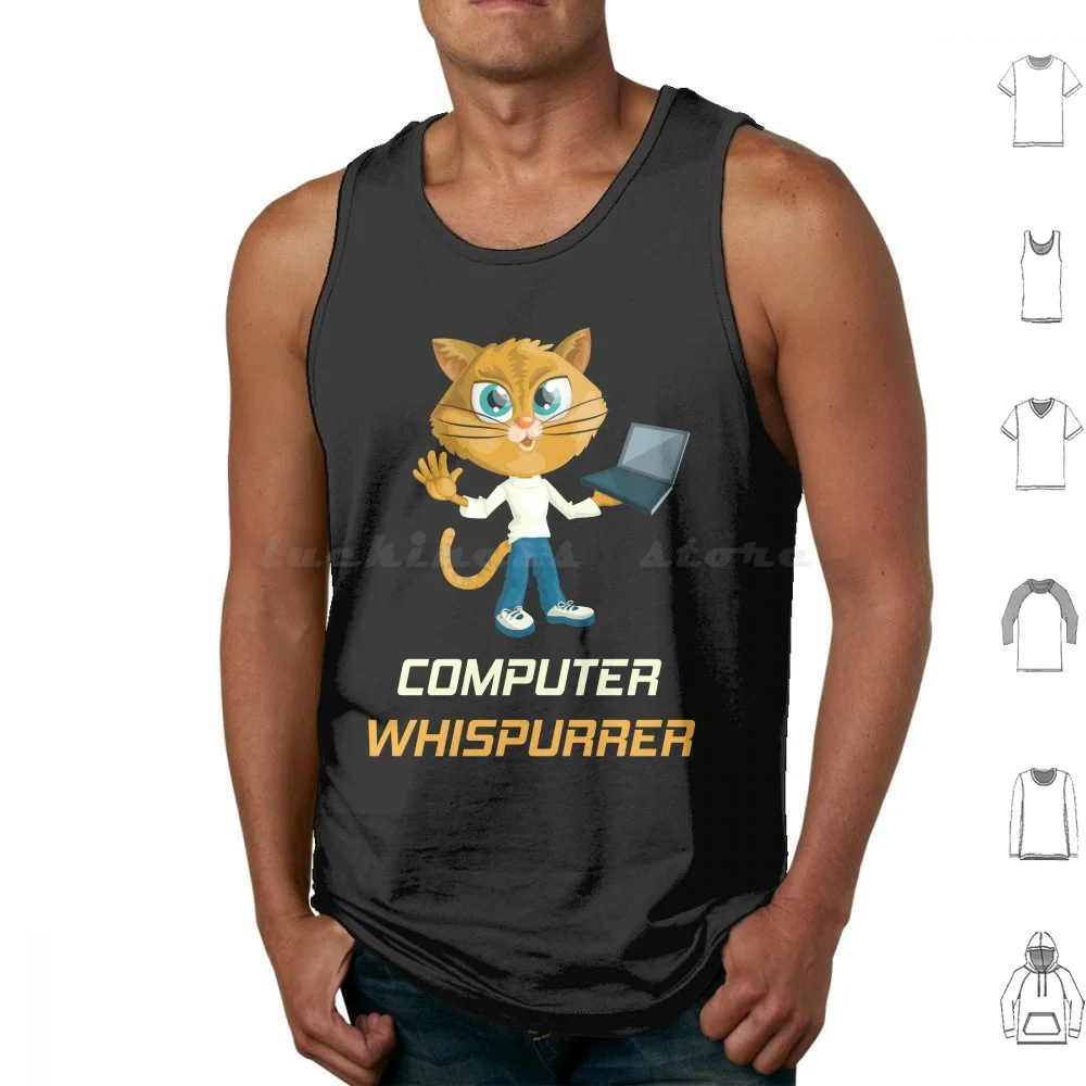 Computer Whisperer Canotte Stampa Cotton Computer Whisperer Funny It Tech Technician Support Programmer Coder Coding