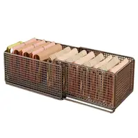 ชั้นวางของแบบมีชั้นวางซ้อนกันได้ ปรับขนาดได้ พร้อมลิ้นชักสำหรับจัดเก็บ 5