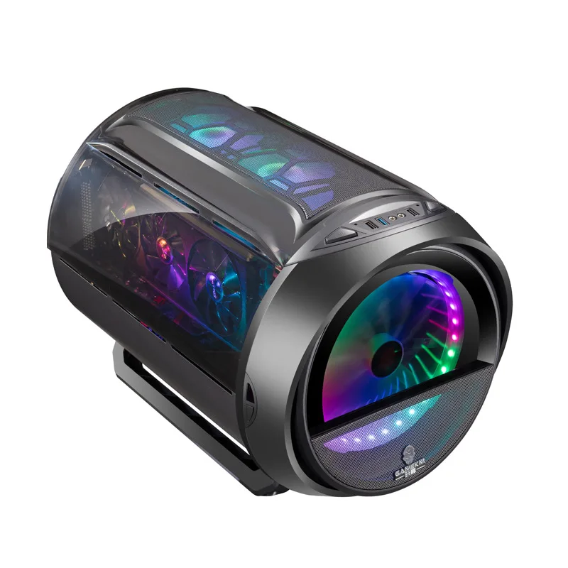 Personalized e-sports panoramic side-through game computer chassis ...