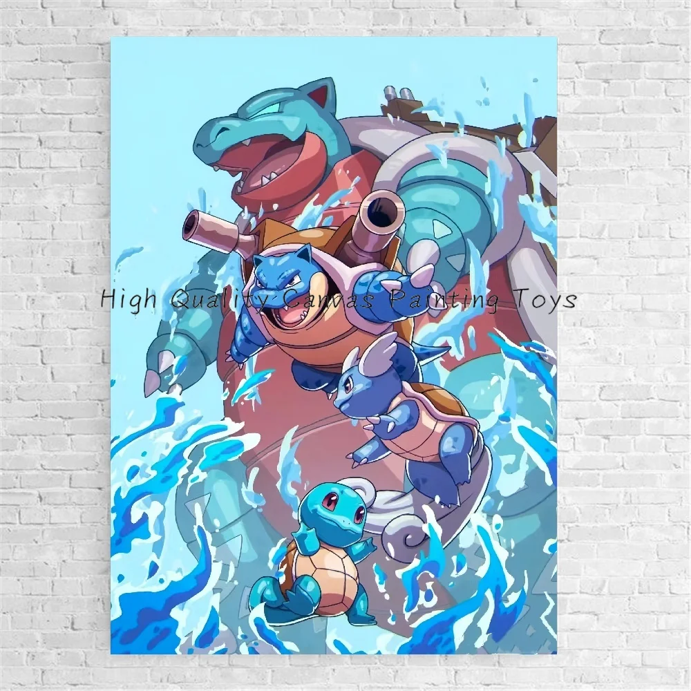 Pokemon Anime Peripheral Poster Decor Pikachu Charizard Transform