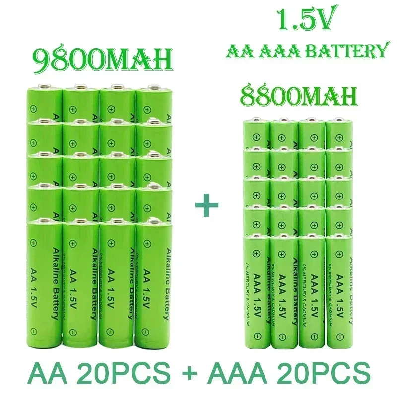 

Free Shipping AAA Battery100%original1.5V Rechargeablebattery AA9800MAH AAA8800MAH AA Alkaline Battery ForledlighttoyMP3longlife