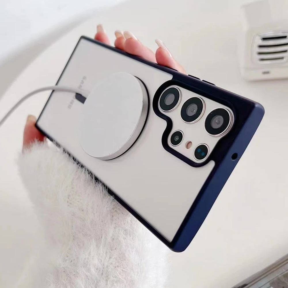 Luxury Clear MagSafe-Compatible Magnetic Wireless Charging Phone Case - Shockproof Cover